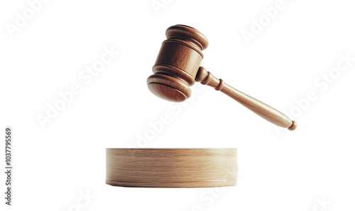  Judge gavel on transparent background
