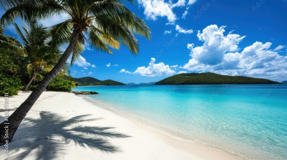 Tropical Beach with Crystal Clear Turquoise Water Tropical Beach with Crystal Clear Turquoise Water
