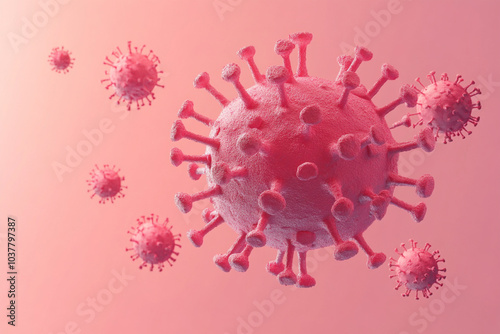 Virus molecule 3D.