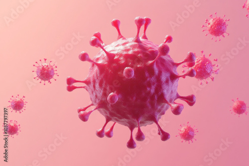 Virus molecule 3D.