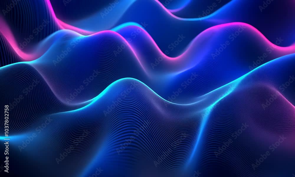 3 d illustration of colorful wavy lines, wallpaper background with black banner. 3 d illustration of colorful wavy lines, wallpaper background with black banner.