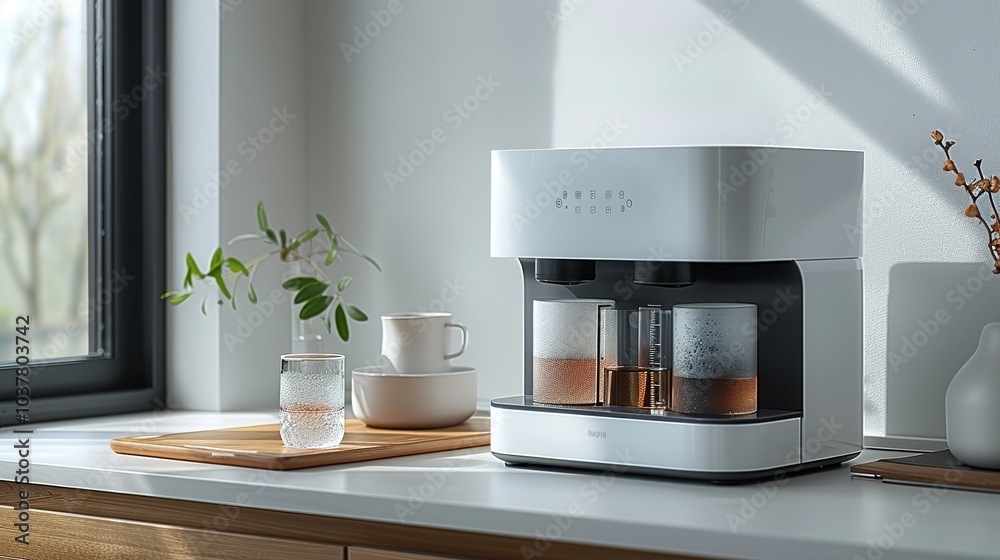 A household appliance on a white background - a practical and essential item in modern living. This appliance stands out against the pure white backdrop, representing convenience and functionality in 