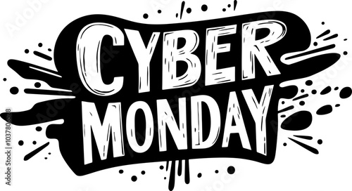 Cyber monday text decoration 