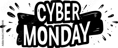 Cyber monday text decoration 