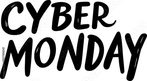 Cyber monday text decoration 