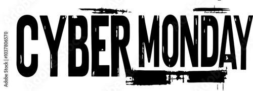 Cyber monday text decoration 