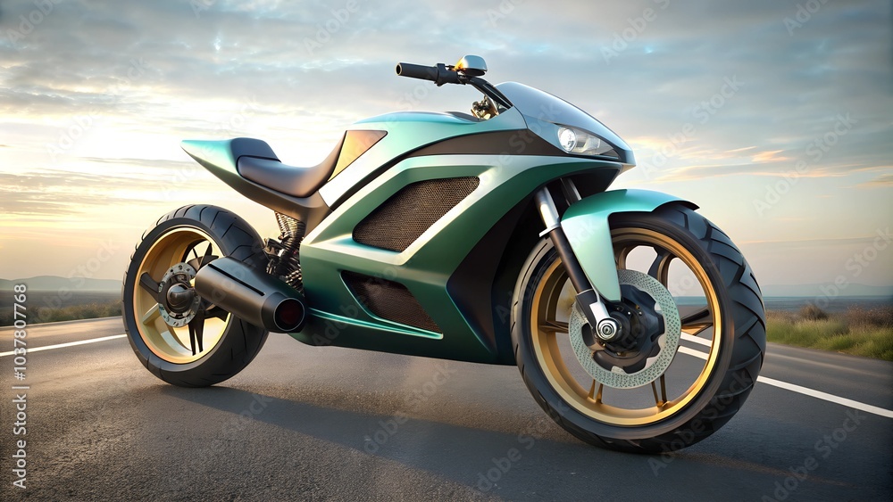 design of modern a motorbike on the road design of modern a motorbike on the road