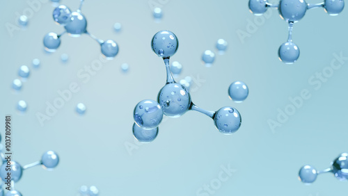Crystal Clear 3D Molecular Structure Scientific Visualization  Design 3D render