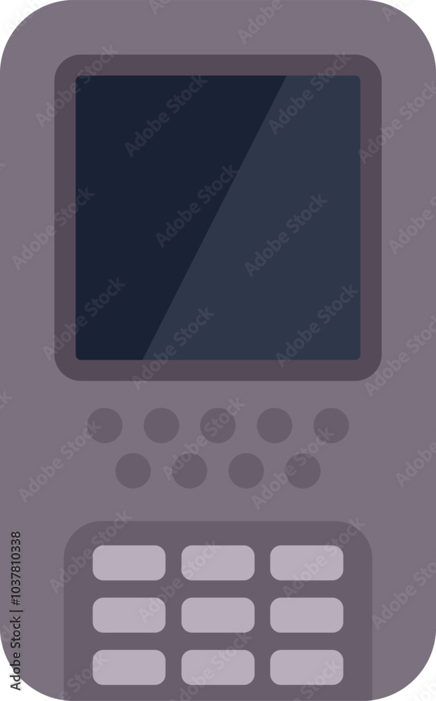 Electronic data capture device showing blank screen with keypad for entering information Electronic data capture device showing blank screen with keypad for entering information