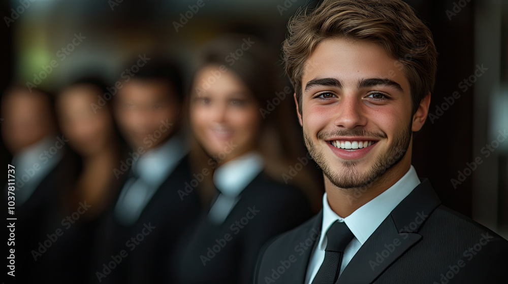Young business man with colleagues Young business man with colleagues