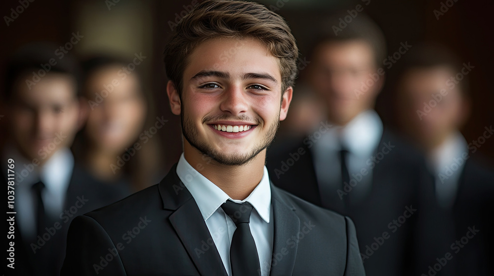 Young business man with colleagues Young business man with colleagues