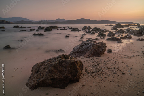 sunset on the beach