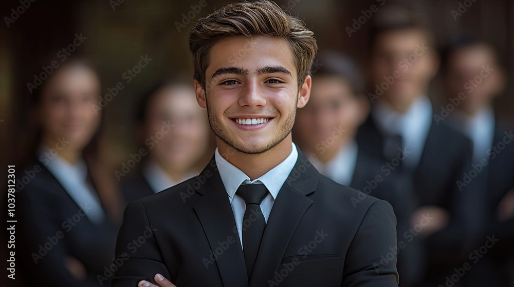 Young business man with colleagues Young business man with colleagues