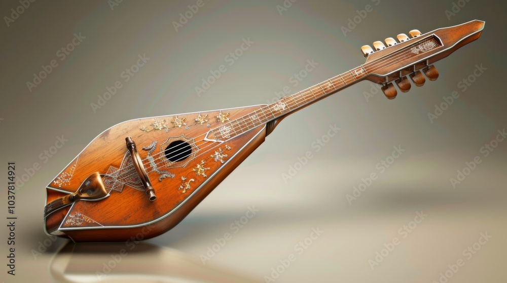 Traditional Balalaika on Clean Background Traditional Balalaika on Clean Background