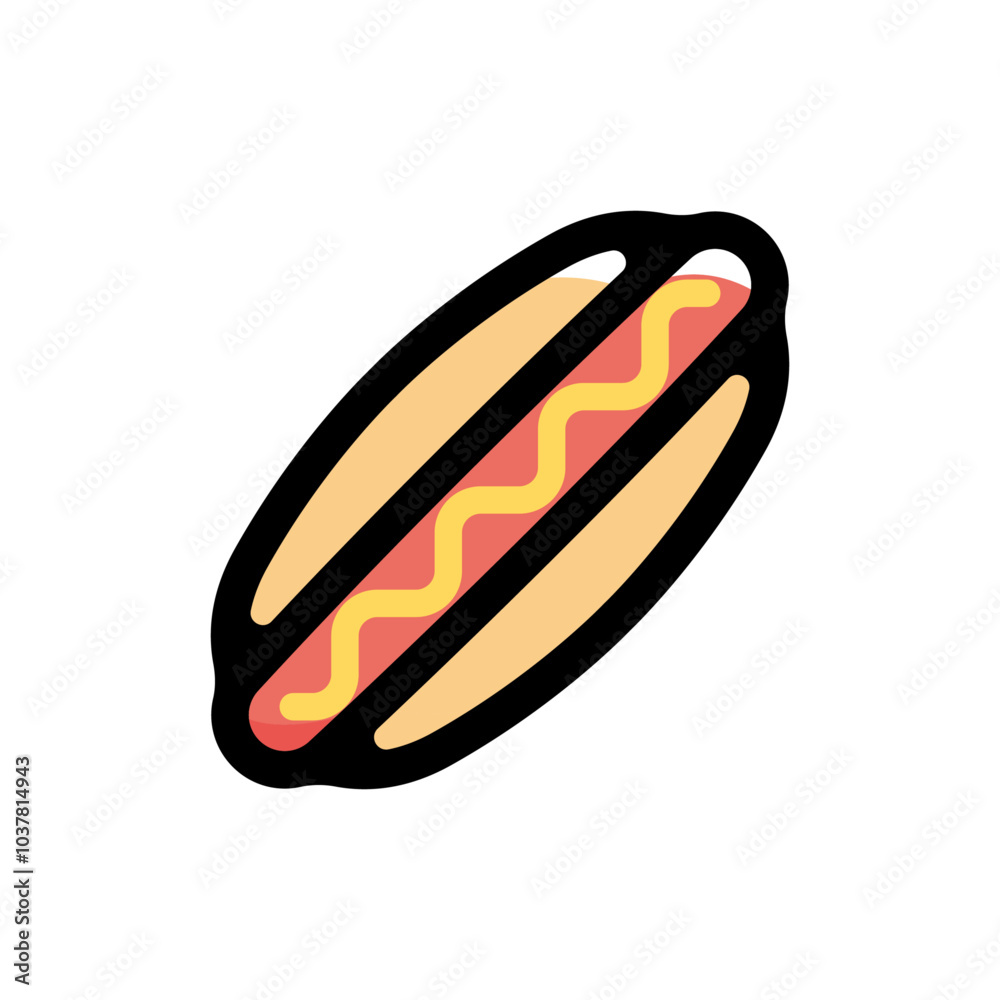 Hot dog outline icon for graphic design, apps and websites Hot dog outline icon for graphic design, apps and websites