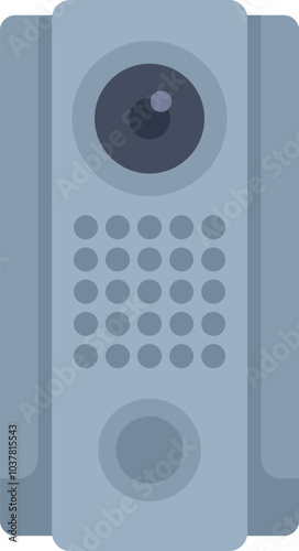 Modern intercom system showing digital display for apartment security and communication