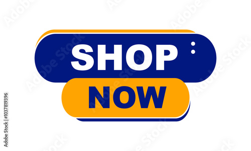 Shop now vector image.