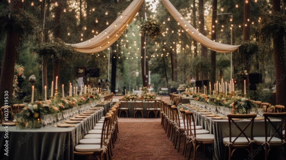 Obraz premium Romantic Outdoor Wedding Reception