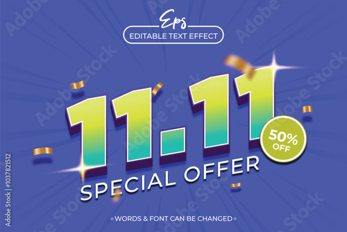 a poster for 11.11 special offer with a blue background.