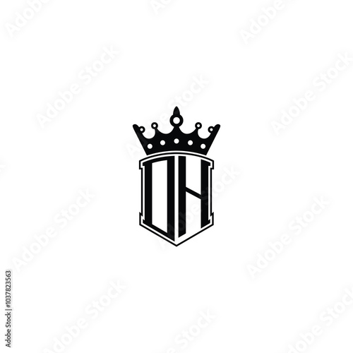 Wallpaper Mural DH monogram logo design letter text name symbol monochrome logotype alphabet character simple logo Torontodigital.ca