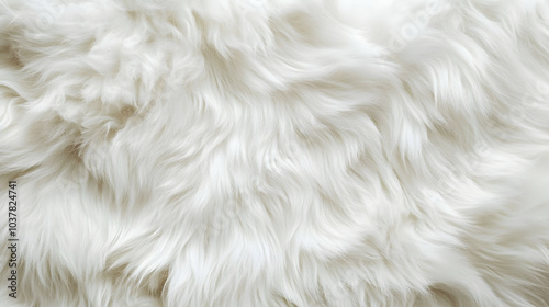 Top View of a Natural Cat Fur Pattern, Highlighting the Soft Texture in a Fluffy Wool-Like Form -