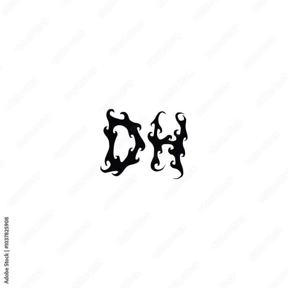 DH monogram logo design letter text name symbol monochrome logotype alphabet character simple logo DH monogram logo design letter text name symbol monochrome logotype alphabet character simple logo