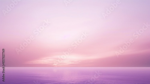 Pink Sunset Over the Sea