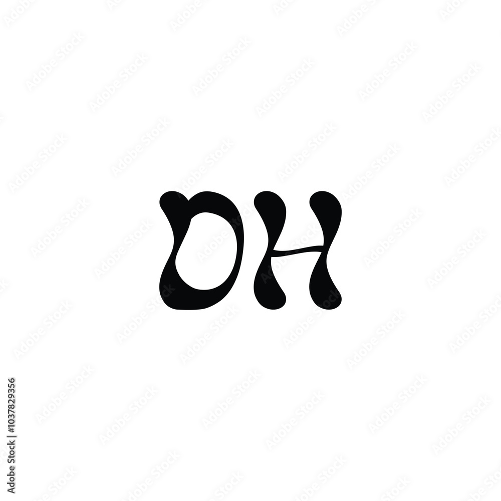 DH monogram logo design letter text name symbol monochrome logotype alphabet character simple logo DH monogram logo design letter text name symbol monochrome logotype alphabet character simple logo