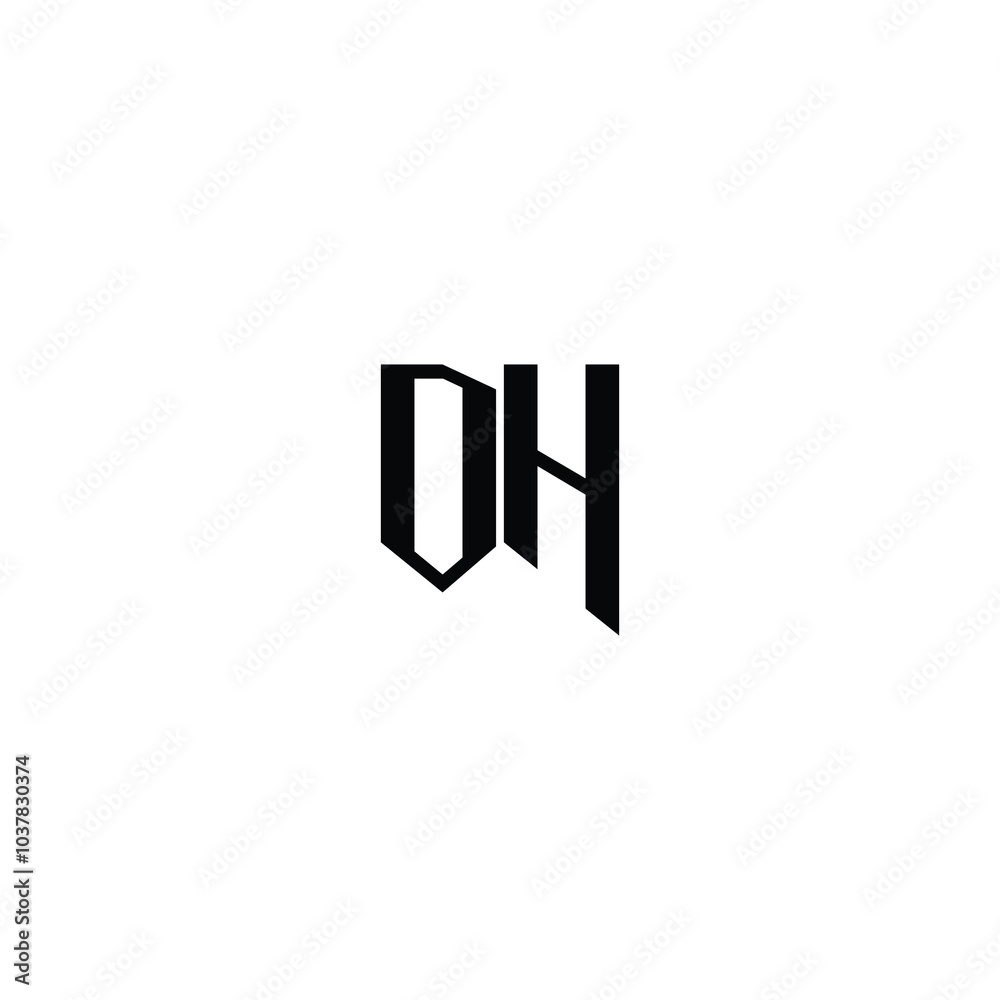 DH monogram logo design letter text name symbol monochrome logotype alphabet character simple logo DH monogram logo design letter text name symbol monochrome logotype alphabet character simple logo