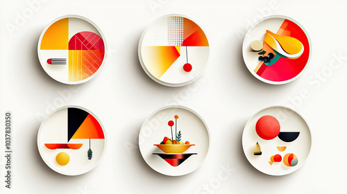 Free Download The colorful paintings on the plate - GFXLoad