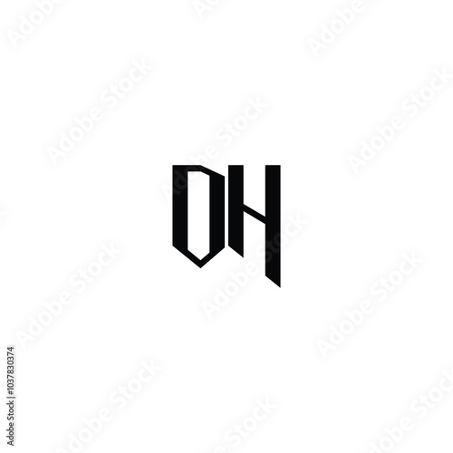 Free Download DH monogram logo design letter text name symbol monochrome logotype alphabet character simple logo - GFXLoad
