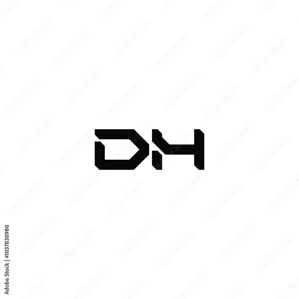 DH monogram logo design letter text name symbol monochrome logotype alphabet character simple logo DH monogram logo design letter text name symbol monochrome logotype alphabet character simple logo