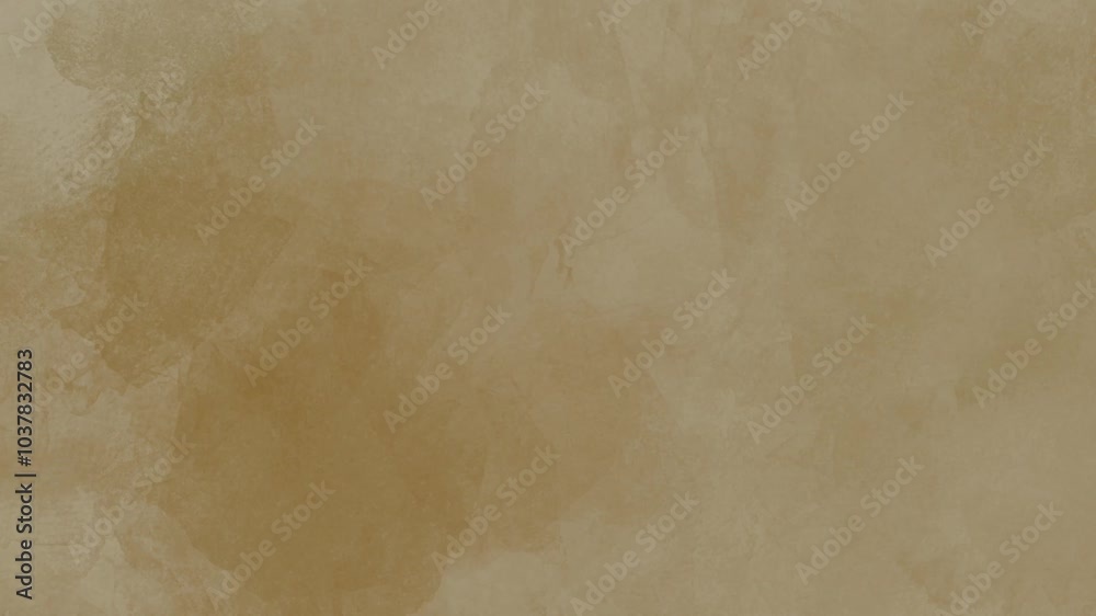 old paper watercolor stop motion animated with noise effect, grunge, grain, abstract background texture for vintage style 4K HD 