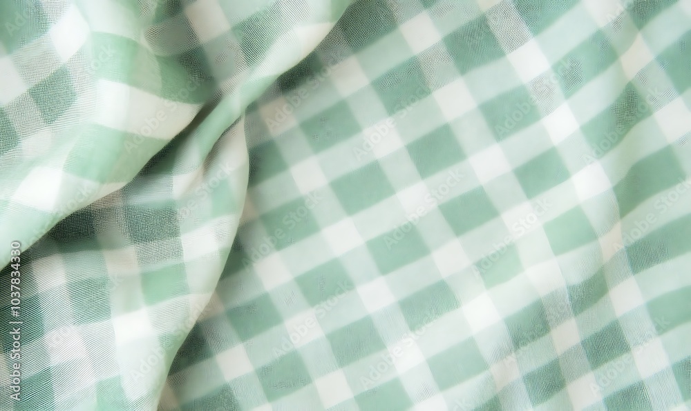 Green classic checkered fabric background texture, Generative AI Green classic checkered fabric background texture, Generative AI