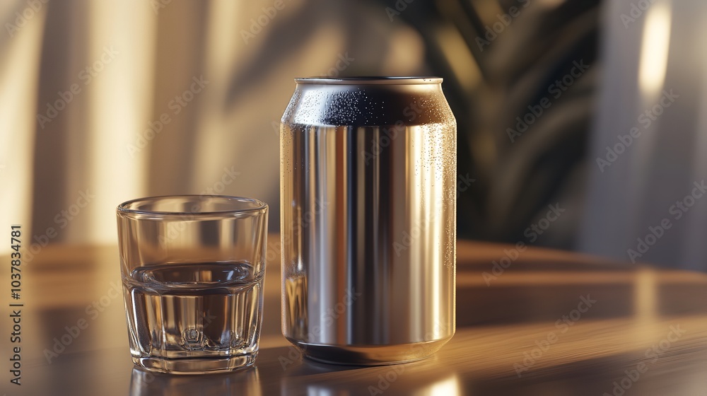 Aluminum Soda Can Mockup: Advertising Drinks Product with a Feature Aluminum Soda Can Mockup: Advertising Drinks Product with a Feature