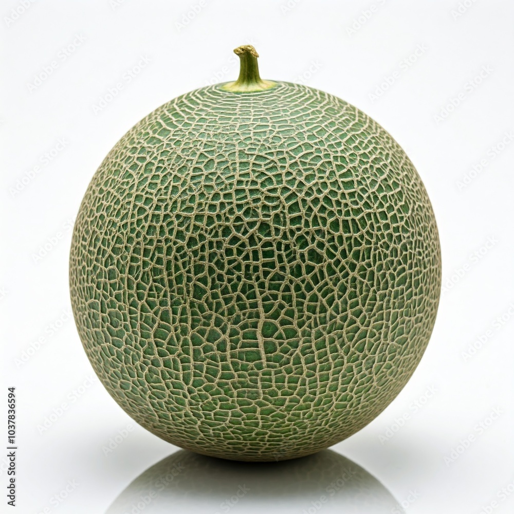 fresh green cantaloupe melon isolated on white background fresh green cantaloupe melon isolated on white background