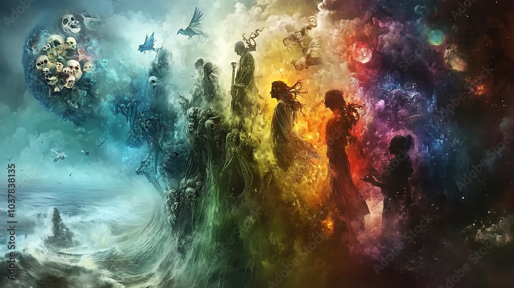 Fototapeta premium Mystical Journey Through the Elements