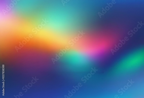 A blurred background of soft blue, green, yellow, pink, and orange hues.