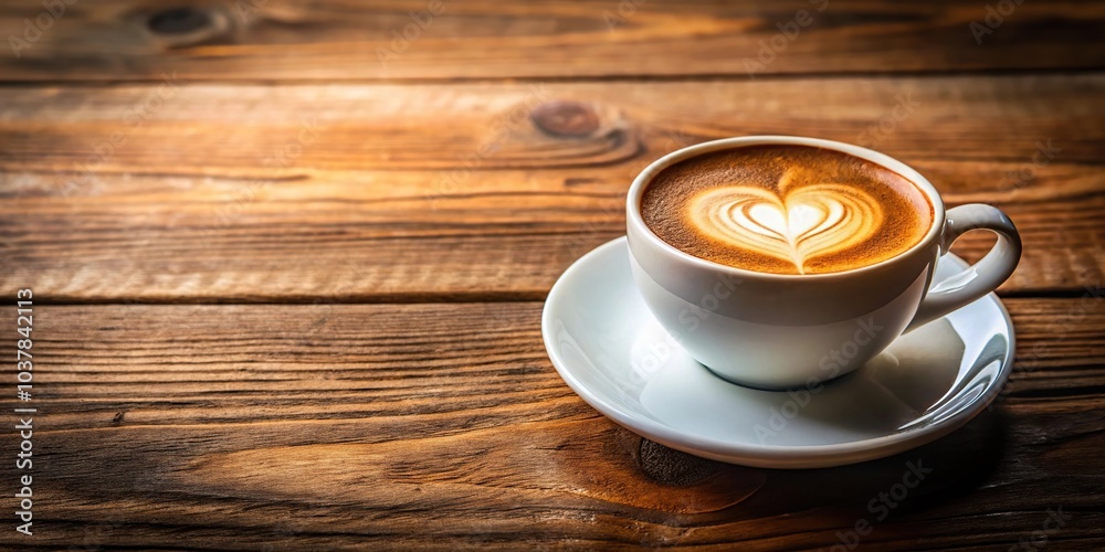 Obraz premium Close-up of coffee cup with heart