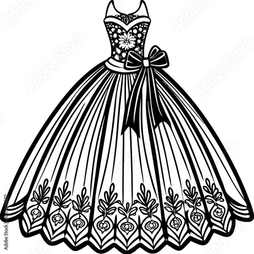 Wedding dress silhouette 
