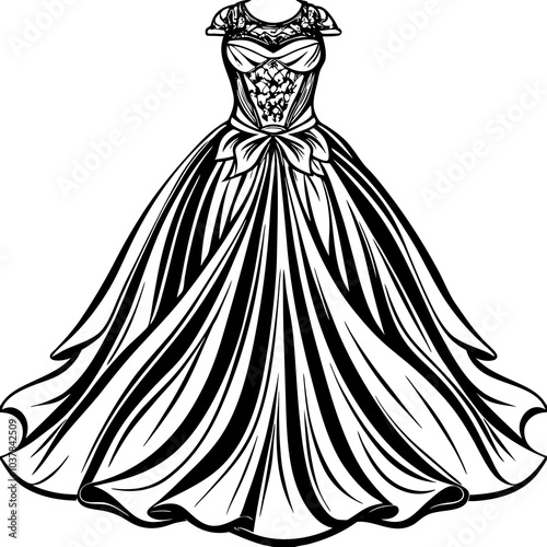 Wedding dress silhouette 
