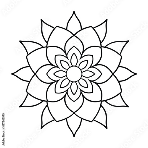 Traditional mandala vector art illustration