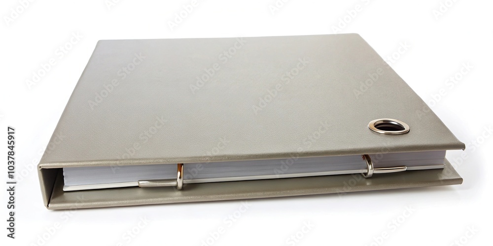 Close-up of gray binder file folder Close-up of gray binder file folder