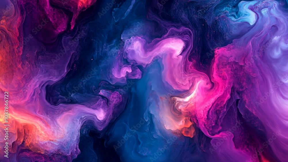 Abstract swirls of pink, blue, and orange create a vibrant, colorful background Abstract swirls of pink, blue, and orange create a vibrant, colorful background