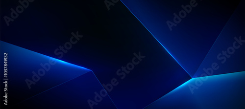 Blue and black abstract polygon luxury background vector,technology innovation background