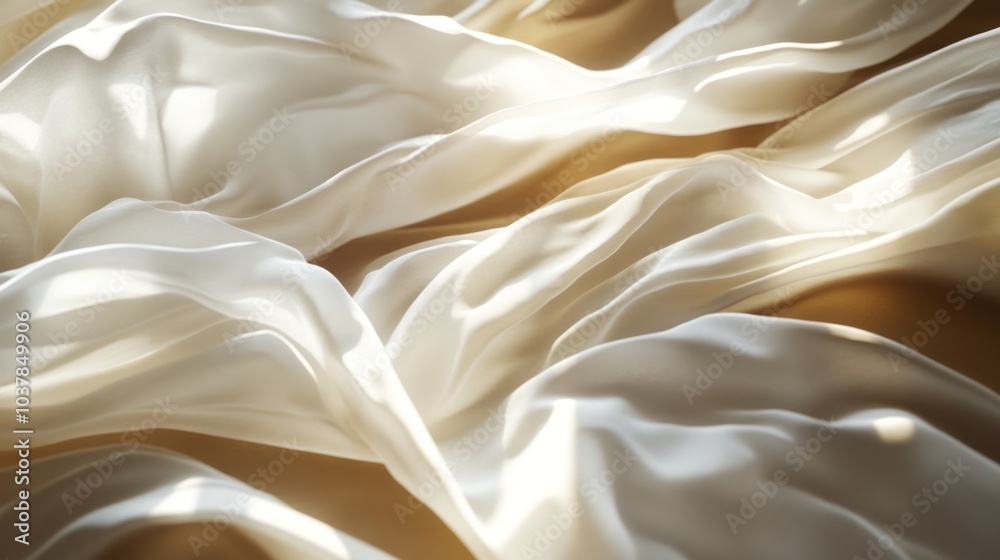Obraz premium Flowing White Fabric