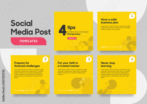 Social media carousel post template. Instagram and facebook square post template. Instagram tips post collection tutorial, tip, trick, quick tips, layout template design