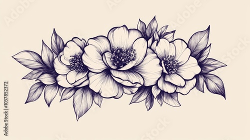 Wallpaper Mural Elegant Floral Arrangement with Delicate Petals Torontodigital.ca