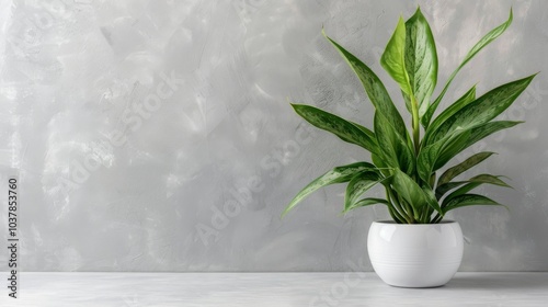 Modern indoor plant isolate on white background