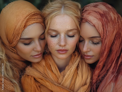 a group of women wrapped in hugs, showcasing love and solidarity in a heartfelt gathering, symbolizing the day for the elimination of violence against women through unity and strength